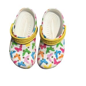 NEW Crocs Classic Clogs Little Kids Size 1 Butterfly Vacay Spring Vibes
